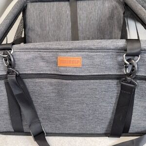 SWIHELP Pet Car Booster Seat Gray Travel Carrier Dog Cat Safety Seat 17"